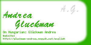 andrea gluckman business card